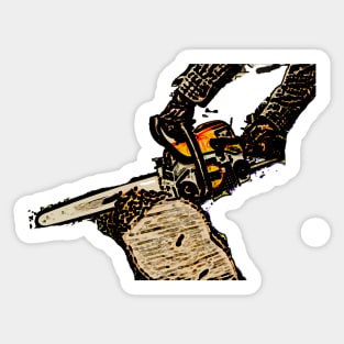 Chain saw Sticker